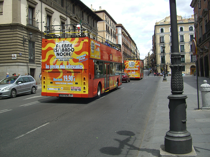 madrid, tourist bus, city centre