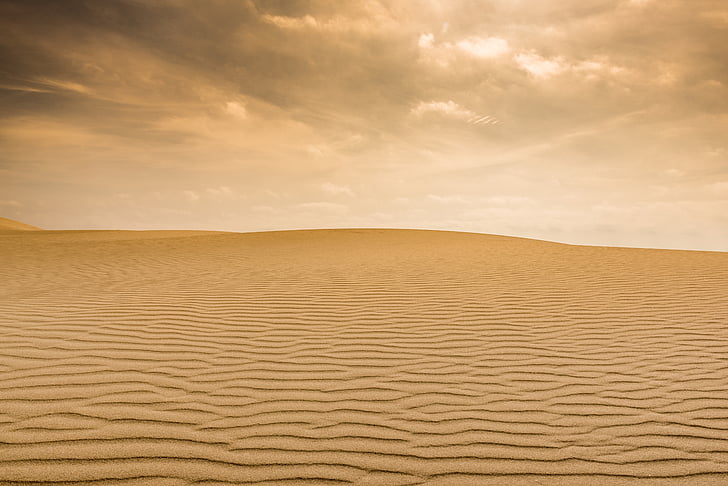 clouds, desert, desolate, nature, pattern, sand, sky