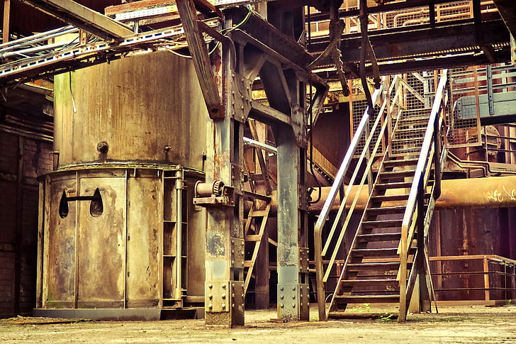 architecture, steel mill, factory building, old, factory, industry, industrial architecture