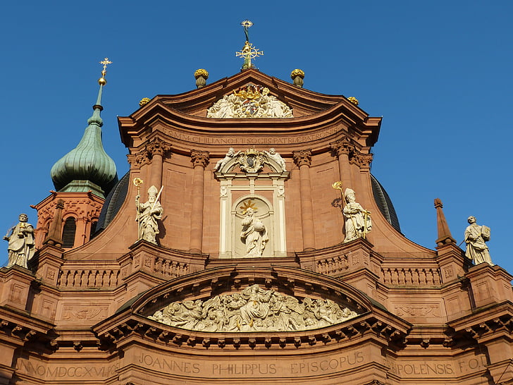 Würzburg, baroc, Bavaria, elveţian franci, istoric, clădire, Biserica