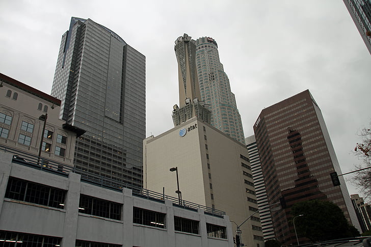 Los angeles, centrum, gebouw, het platform, skyline, Business, financiële