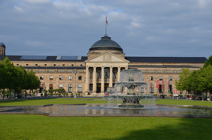 Wiesbaden, Kurhaus, Kasiino, Landmark, teater, hoone, millega kehtestatakse