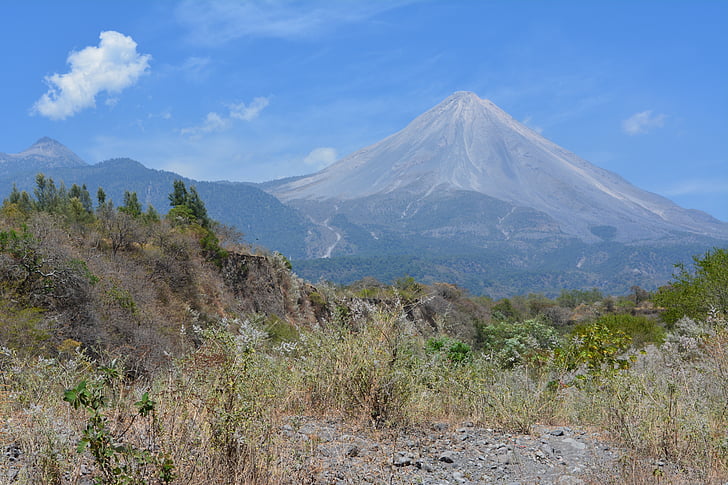 landscape, volcano, mountain