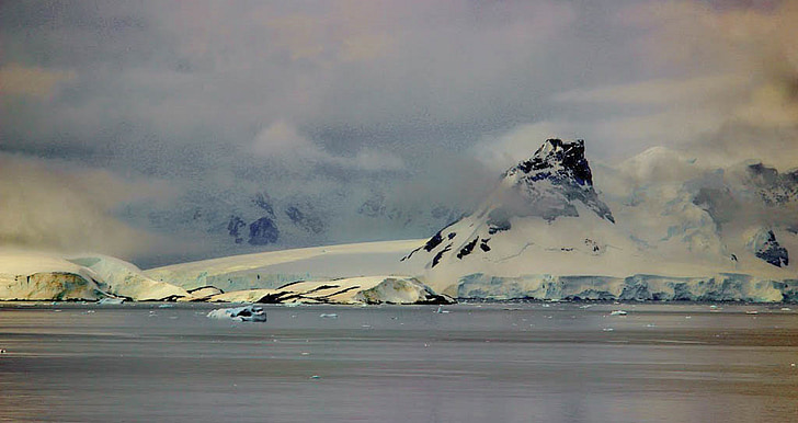 sopka, Antarktída, Príroda, Príroda, scenérie, oblaky, prírodné