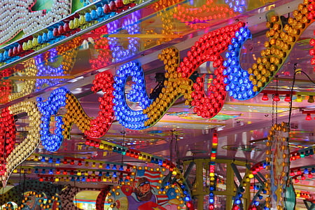lights, year market, fair, colorful, folk festival, multi Colored, decoration