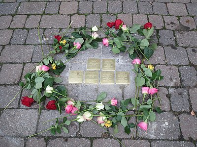 Stolpersteine, Hockenheim, Memorial, tropeços, Holocausto, cenotáfio, lembrança