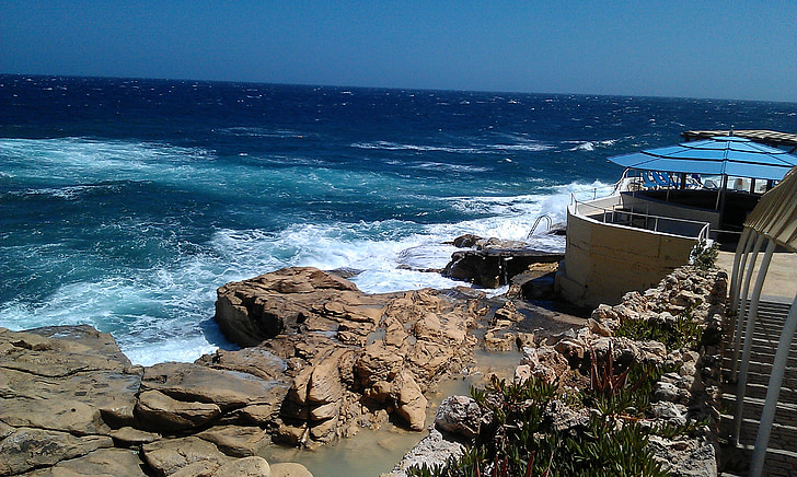 Malta, Sea, Rock
