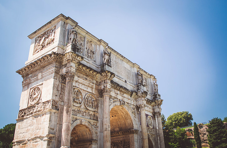 Roma, arco de Constantino, Coliseo, Italia, capital, romanos