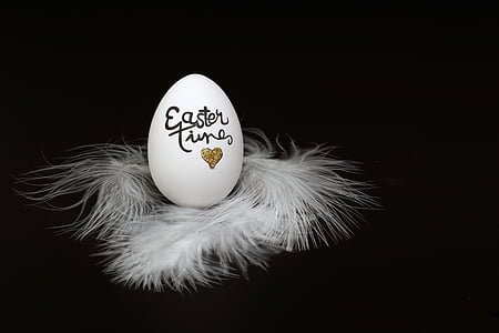 easter egg, egg, glass, fragile, feather, white, easter