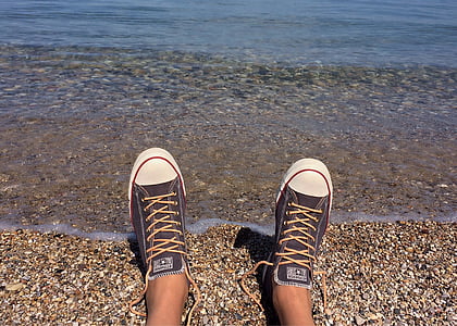 Converse, τσοκ, Πάνινα παπούτσια, παραλία, Ακτή