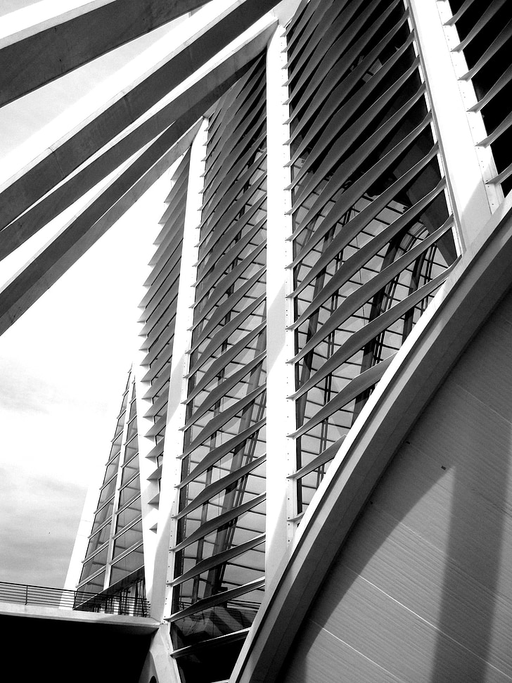 City, videnskab, Valence, Calatrava, Valencia, Spanien