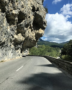 carretera, Roca, natura, paisatge, cel, muntanyes, avanç