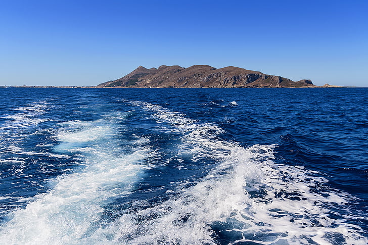Σικελία, στη θάλασσα, Favignana, μπλε, φύση, κύμα, το καλοκαίρι