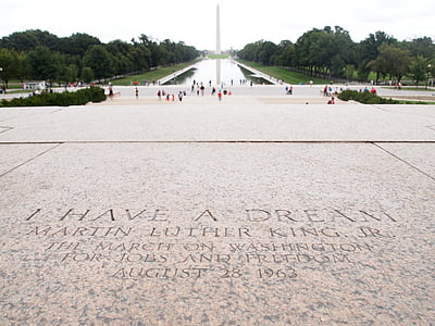 Martinas Liuteris Kingas, Vašingtonas, Aš turiu svajonę, orientyras, Didžioji, Amerikoje, demokratija