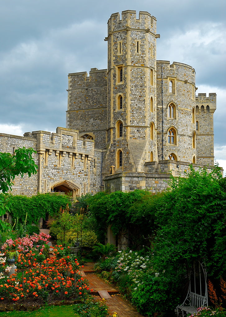 Windsor castle, HDR, slottet, Windsor, attraksjon, UNESCO