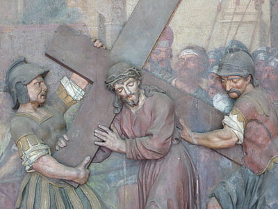 Heiliger christophorus, Statue, Relief, Skulptur, Abbildung, Stein, Steinskulptur
