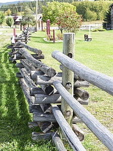 wooden, fence, landscape, heritage, wild west, western style, history