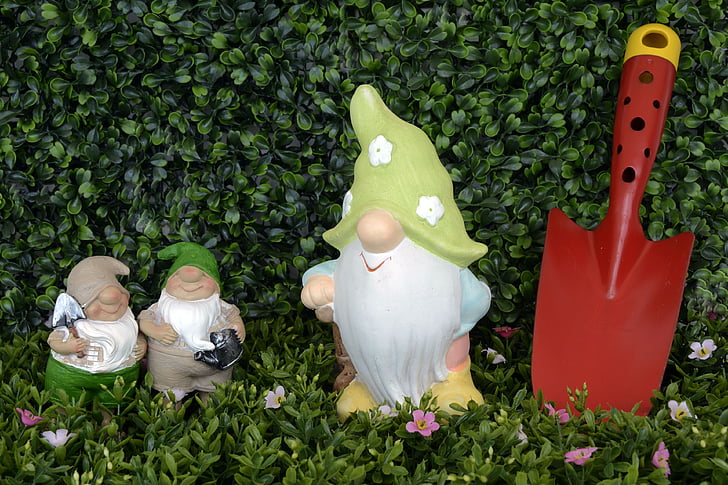 sodo gnome, Nykštukas, paveikslas, juokingas, audinys, sodo statulėlės, mielas