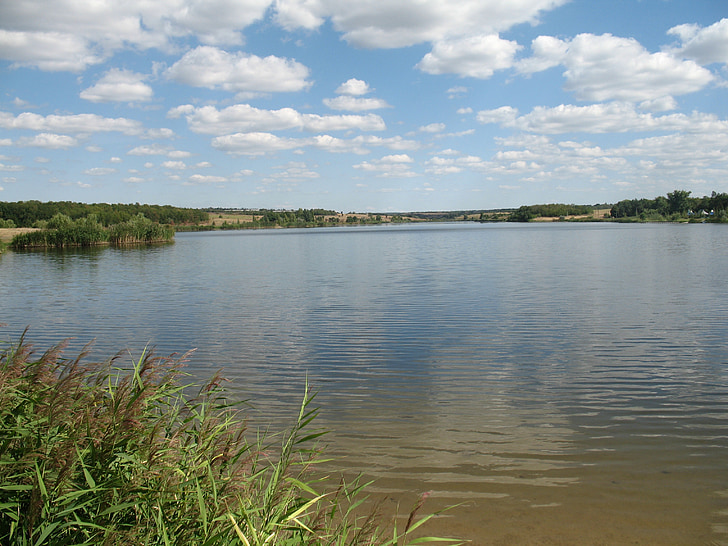 body of water, summer, lake, water, nature, sky, river