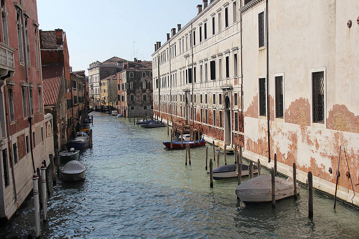 Italien, Venedig, vatten, fartyg, byggnad, Europa, landskap