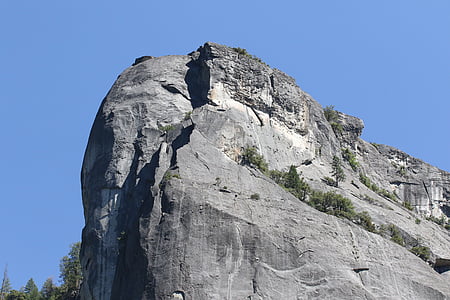 negreta, sòlid, paret de roca, Yosemite