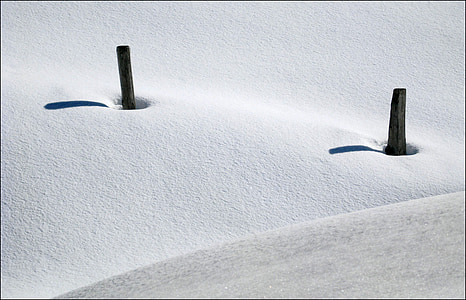 sniega, ziemas, balta, Alpu, ledus, auksti, dziļajā sniegā