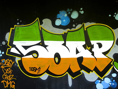 Graffiti, färg, färgglada, dekorativa, spray, konst, kreativitet
