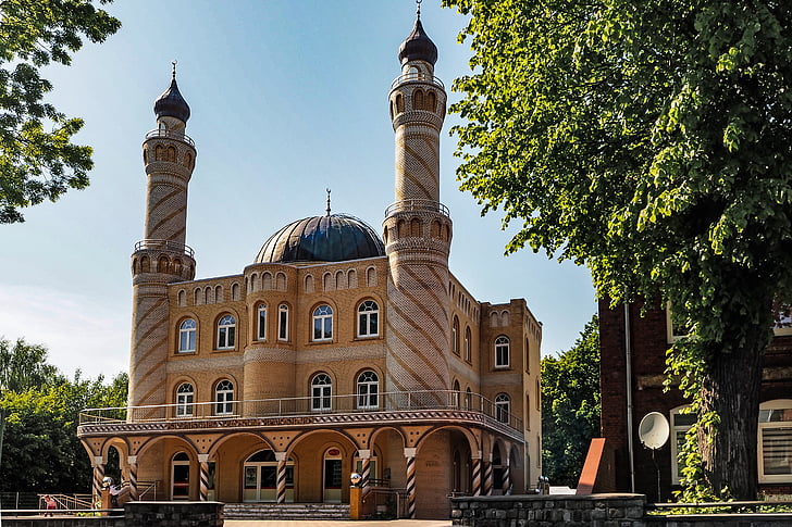 moskén, Minaret, kyrkan, byggnad, arkitektur, Büdelsdorf, Mecklenburg