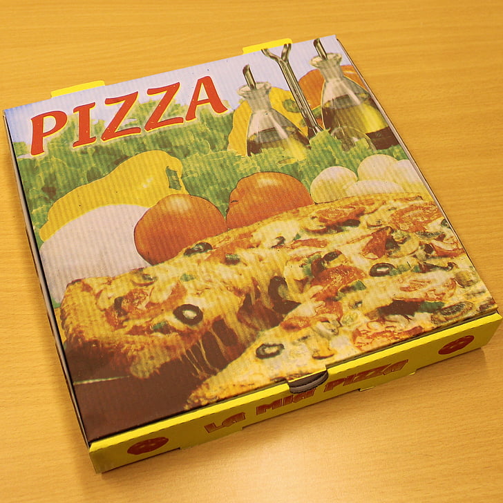 Pizza, scatola pizza, Pizza a domicilio, scatola di pizza, consegna, italiani, Fast food