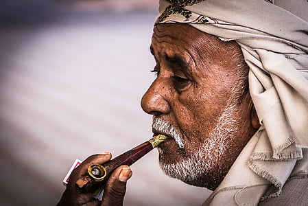 Araber, Gesicht, Orient, Arabisch, Islam, muslimische, Rauchen