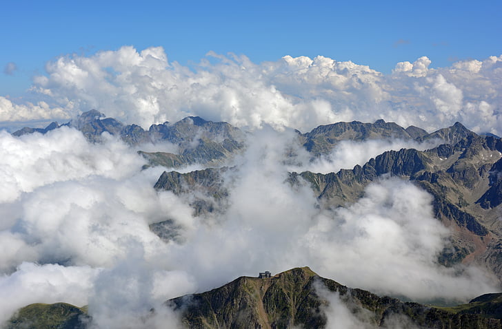 Pyrénées, Mountain, Francúzsko, Príroda, Summit, Panorama, letné