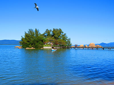 mar, paesaggio, natura, spiaggia, Isola, Florianopolis