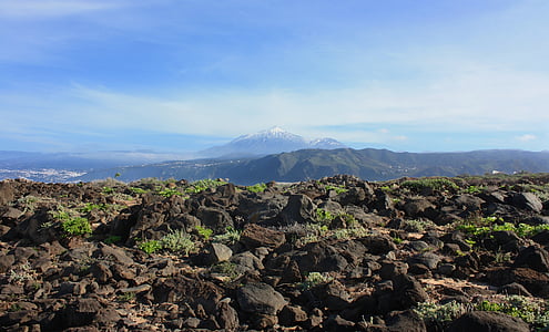 teide, volcano, tenerife, nature, pico de teide, coast, rock