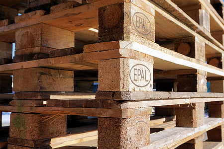 euro-palets, madera, paletas, industria, patrón de, EPAL, apilados