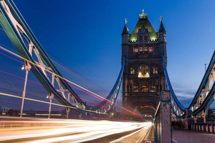 pont de la tour, Londres, pont, célèbre, bâtiment, tour, structure
