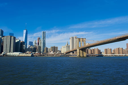Most Brookliński, Manhattan, centrum miasta, Brooklyn, Urban, Miasto, Ameryka