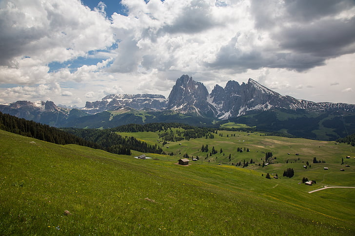 Etelä-Tiroli, Seiser alm, vuoret, Panorama, Mountain, Luonto, kesällä