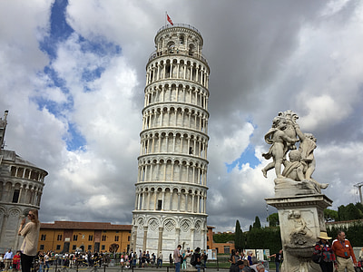 bánh pizza, tháp, thành phố, Pisa, ý, kiến trúc, địa điểm du lịch