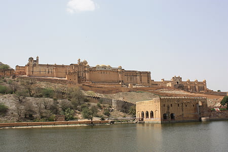 Bursztyn, Indie, Fort, Jaipur, Radżastan, podróży