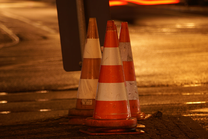 traffic, hat, traffic cone, red, white, warning, light