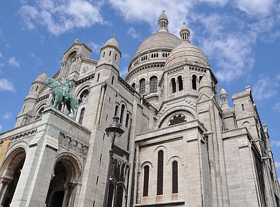 sacré coeur, montmartre, paris, france, church, basilica, places of interest