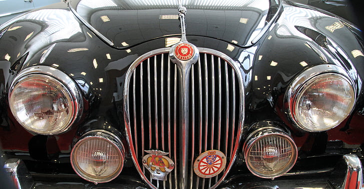 Oldtimer, Jaguar, klasikinis, automobilių, transporto priemonių, senovinių automobilių automobilių, Auto