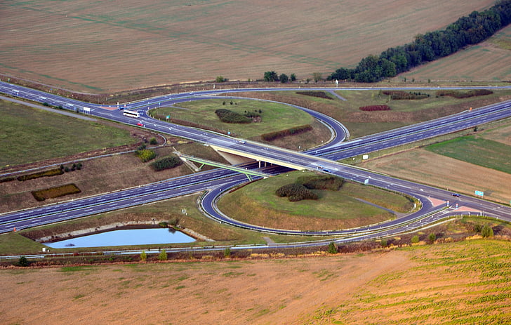 M60-moottoritieltä, Highway 58, risteys, Pagan, Pecs, Baranya