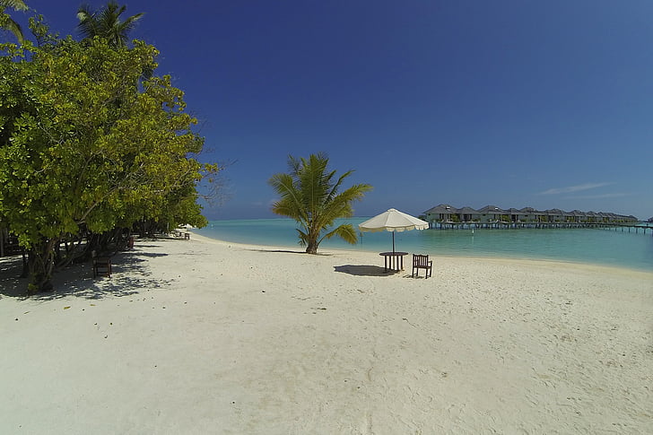 Maldivi, plaža, Idila, naselje, Apartmansko naselje, Otok, ljeto