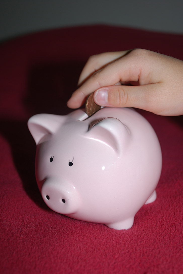 besparingen, varken, geld, kind, roze, Piggy bank, Financiën