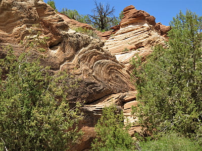caminhadas, Geologia, estratos rochosos, Utah, arenito vermelho