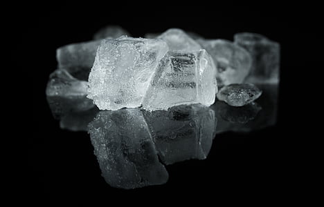 ice, cubes, water, isolated, cold, transparent, drink