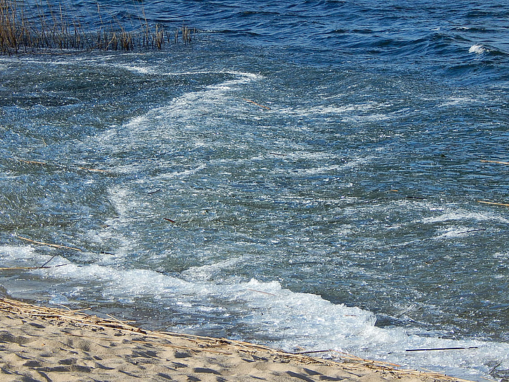 Mar Báltico, gelo, Inverno, mar, onda, natureza, água