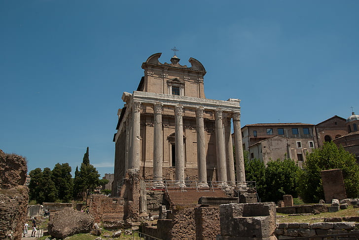 Rom, Forum, templet, antik arkitektur