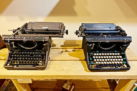 màquines d'escriure, manual, mobles, mecànica, màquina de collita, clàssic, retro